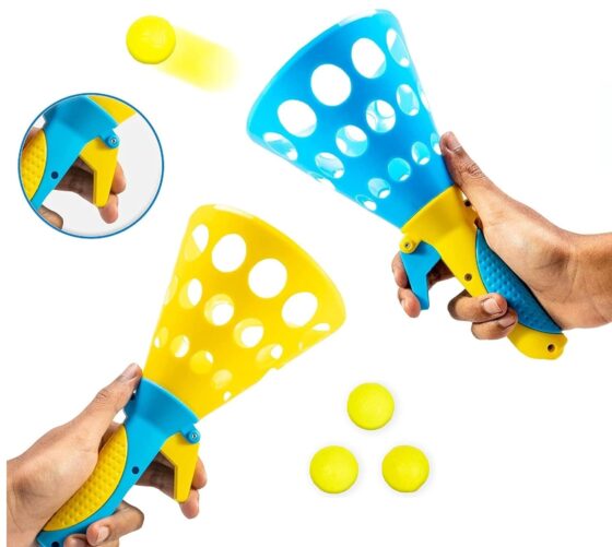 Click and Catch Twin Ball Launcher Game with 2 Balls